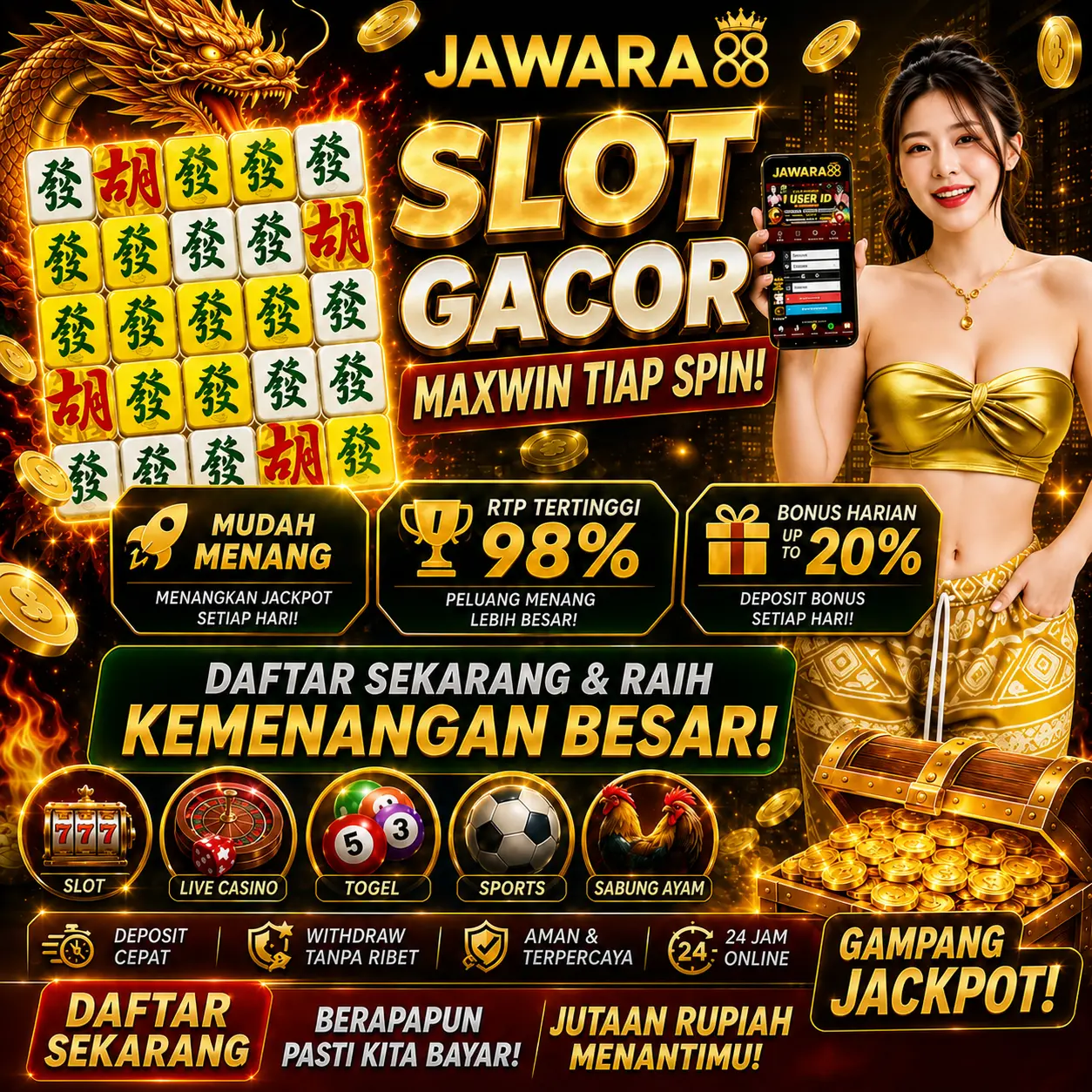 JAWARA88 : Bukan mencari perhatian, cukup menjadi pembuktian SLOT88 X 